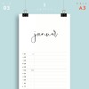 Jahresplaner Nr. 03 / 1 Spalte / ½ A3 / ab sofort / frau rippe