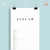 Jahresplaner Nr. 01 / 1 Spalte / ½ A3 / ab sofort / frau rippe