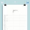 A4 Familienplaner Nr. 03 / 3 Spalten / ab sofort / frau rippe