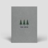 Postkarte - Weihnachten - Drei Tannenbäume - Nr. 8 - Naturbedacht