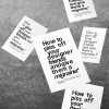 The True Type Set von 5 typografischen Postkarten »How to piss off your designer friends and give them a migraine«