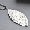 nahili KETTE "LEAF" lang & mit silbernem langen Blatt Weißgold oder Kügelchenkette