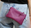 BSAITE Minitasche aus echtem Leder / Smartphone Bag / Crossbody / Fuchsia