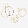 nahili OHRRINGE "shapes" minimal Gelbgold nickelfrei
