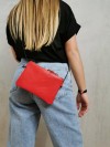 BSAITE Rote Umhängetasche / Smartphone Bag / Mini / Echt Leder
