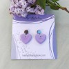 nathys_illustration - clay Ohrringe "lilac heard" 1,5cm