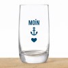 Bow & Hummingbird Kristallglas, Longdrinkglas "Moin-Anker-Herz" made in EU