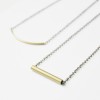 nahili KETTE "simple tubes" lang oder kurz, minimal altgold Messing 