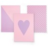 Bow & Hummingbird Notizblock-Set Herz/Karo/Diagonal - 3er Set in A6 aus Recyclingpapier