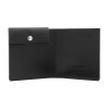 Faltbare Brieftasche mit Münzfach in schwarz - aus premium pflanzlich gegerbtem Leder