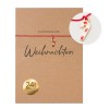 Bow & Hummingbird Weihnachtsarmband Zuckerstange „Zuckersüße Weihnachten“ – rotes Makramee Armband, kleines Weihnachtsgeschenk