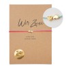 Bow & Hummingbird Armband auf Karte - zwei Herzen - Wir Zwei sind ein gutes Team - 24 Karat vergoldet