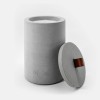Nachfüllbares Beton-Indoor-Feuer “LIGHT L” – mit Ledergriff Farbe Rot-Braun - Ideal Wachsreste verbrauchen
