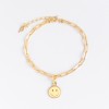 Smiley Link Chain Bracelet | Armband aus Gold Vermeil | Paeoni Colors