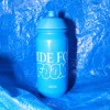 "Ride for food" Bidon, 500 ml Trinkflasche blau – studio ciao