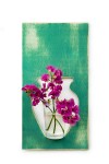 Wandvase flortrait vintage türkis