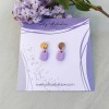 nathys_illustration - clay Ohrringe - "violett drops" 1cm