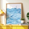 Paperlandscape | Kunstdruck "Wellen und Boot" | Maritimes Meeresposter | abstrakte Natur | verschiedene Größen
