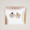 nathys_illustration - Ohrringe "white stone heard" 1,5cm