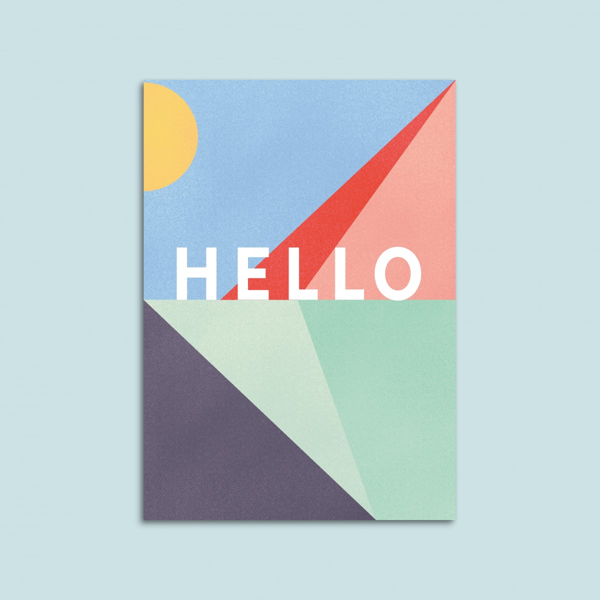 Poster »HELLO« / Print / Wandbild / Din A4 / frau rippe