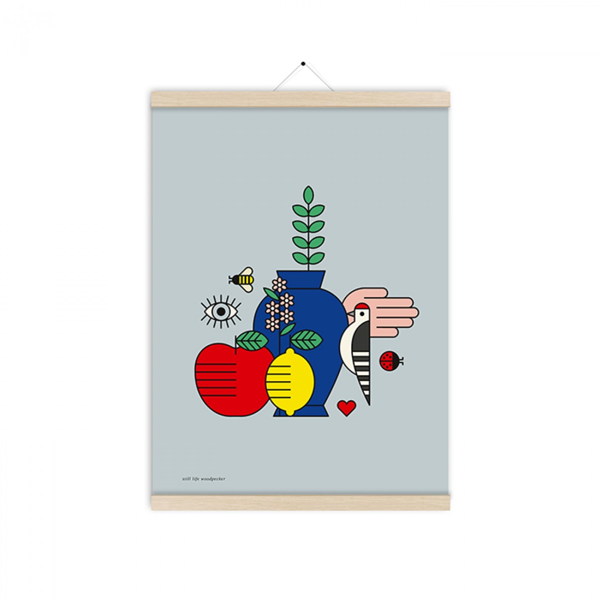 redfries still life woodpecker a3 – Kunstdruck DIN A3