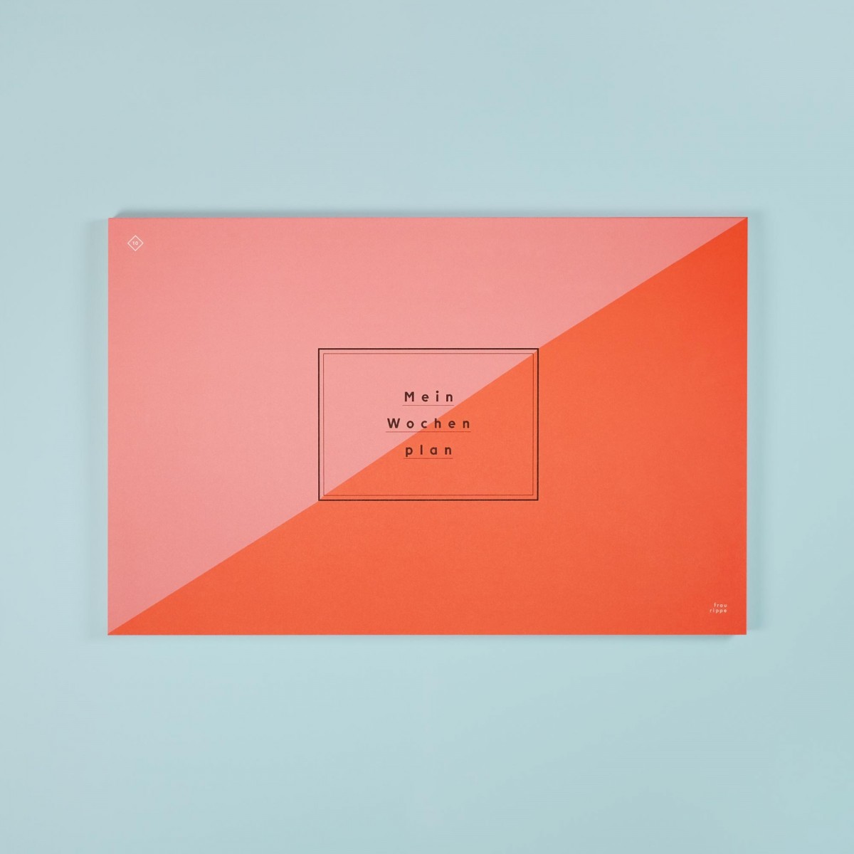 Wochenplaner mit Umschlag / Nr. 10 – rosa & orange / frau rippe
