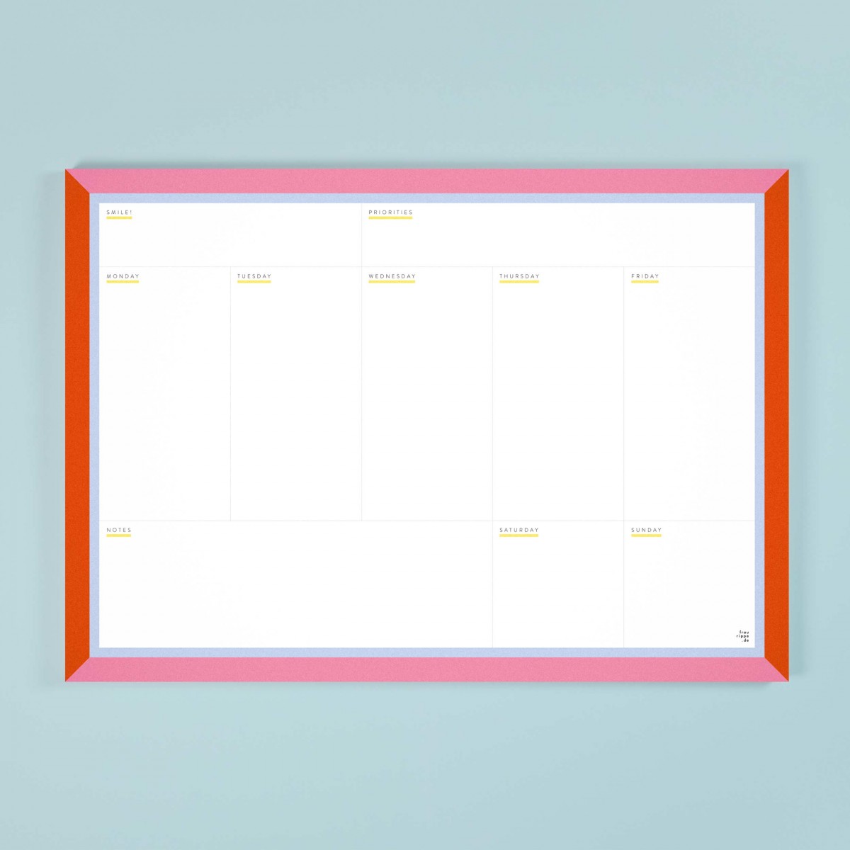 Wochenplaner (No. 21) / A4 – rot-pink / frau rippe