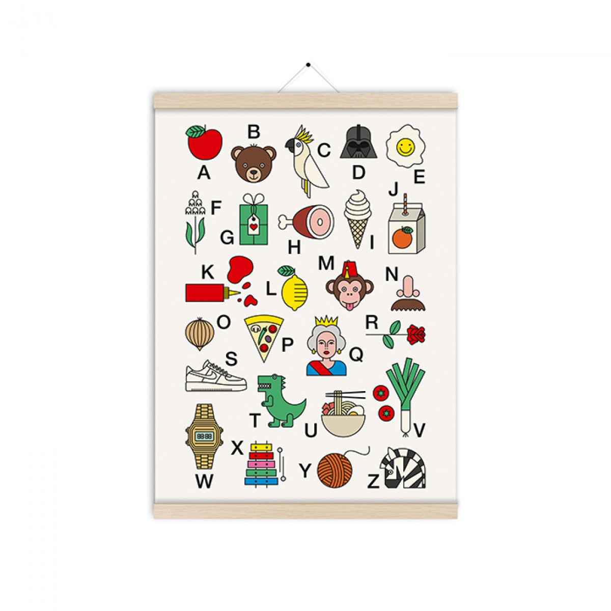 redfries happy abc – Kunstdruck DIN A3