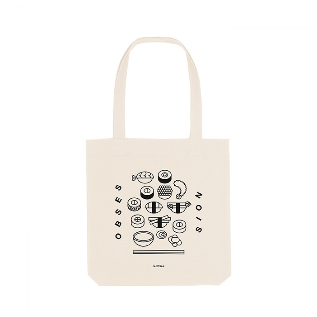 redfries tote bag sushi – Recycelte Baumwolltasche