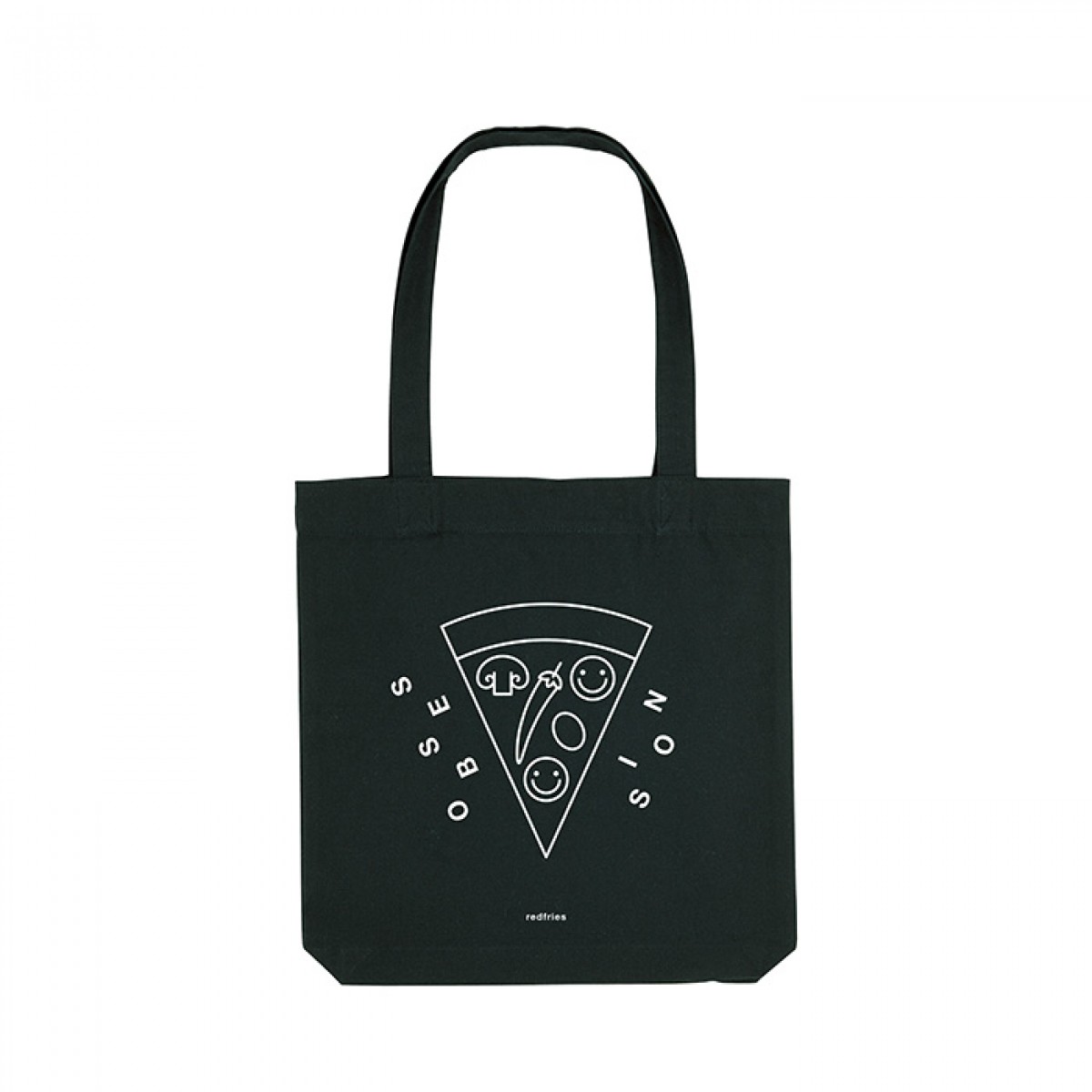 redfries tote bag pizza – Recycelte Baumwolltasche