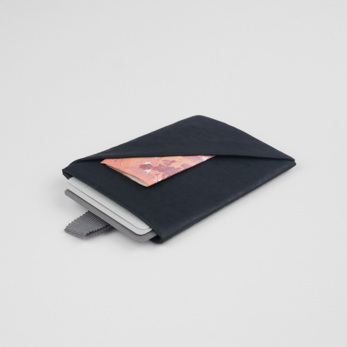 VANOOK Card Case Vertical / Charcoal