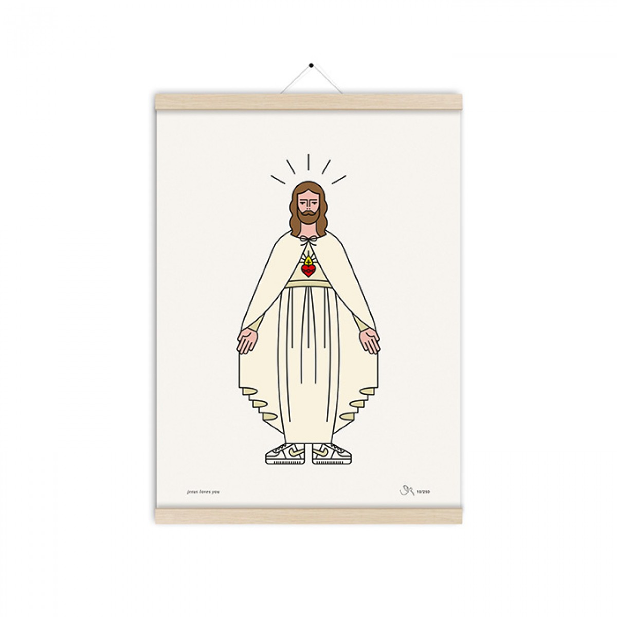 redfries jesus loves you – Kunstdruck DIN A3