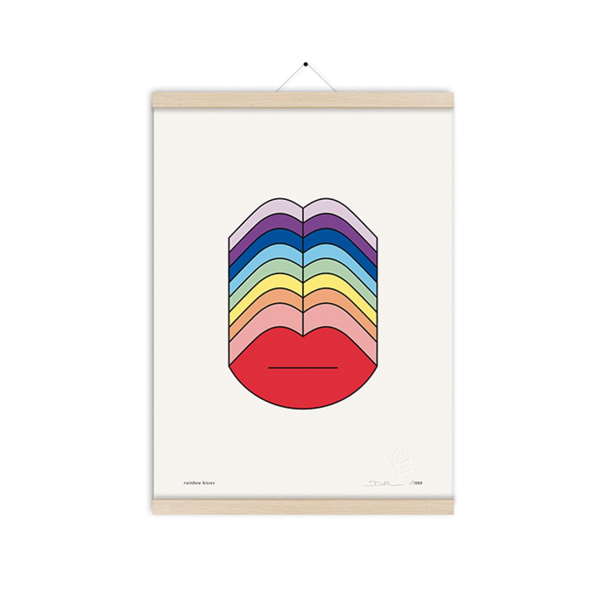 redfries rainbow kisses a3 – Kunstdruck DIN A3