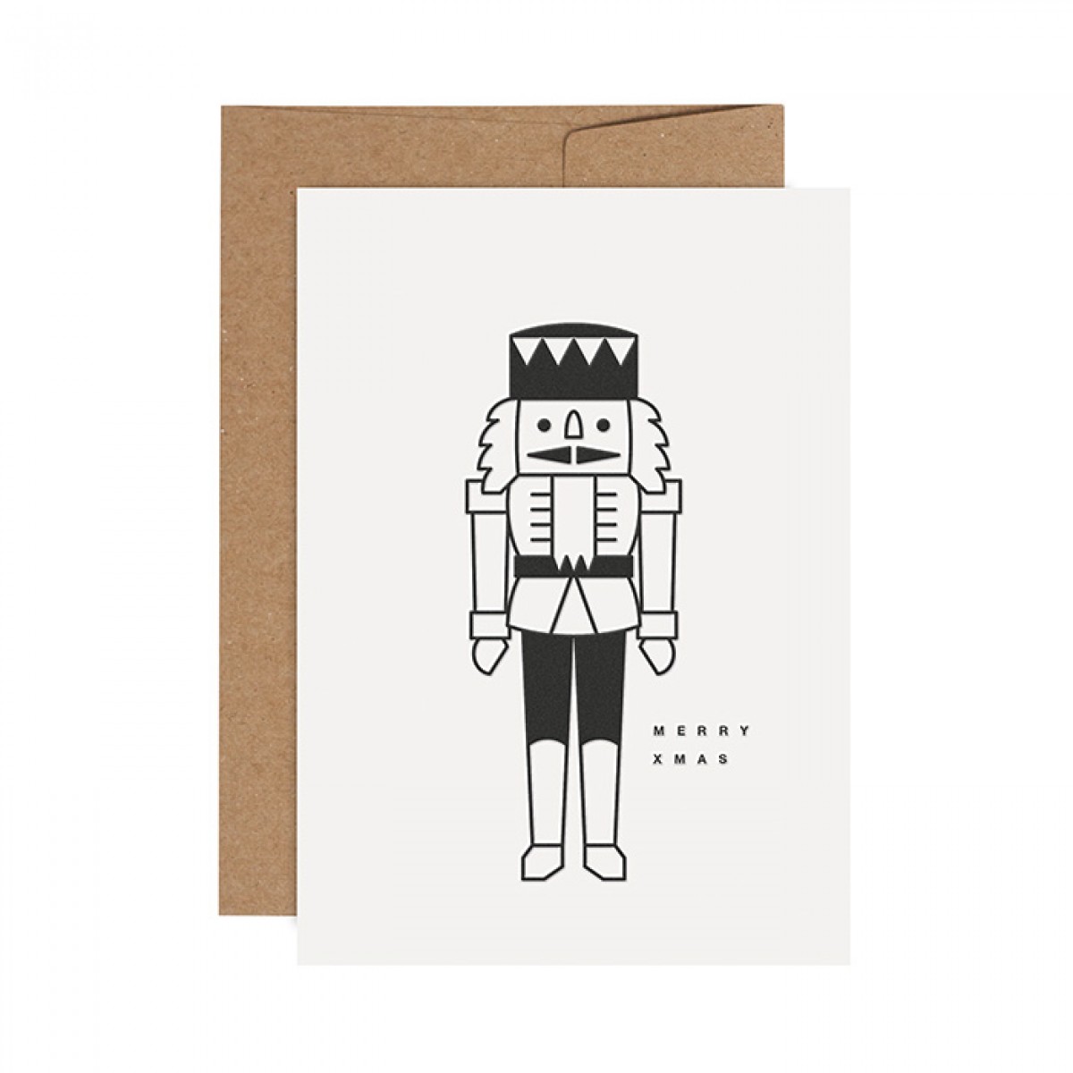 redfries black nutcracker – 4 Stück Letterpress-Weihnachtskarten