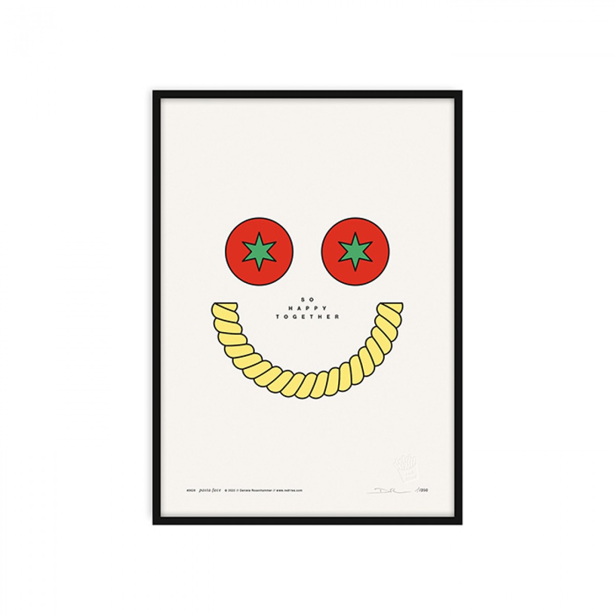 redfries pasta face a3 – Kunstdruck DIN A3