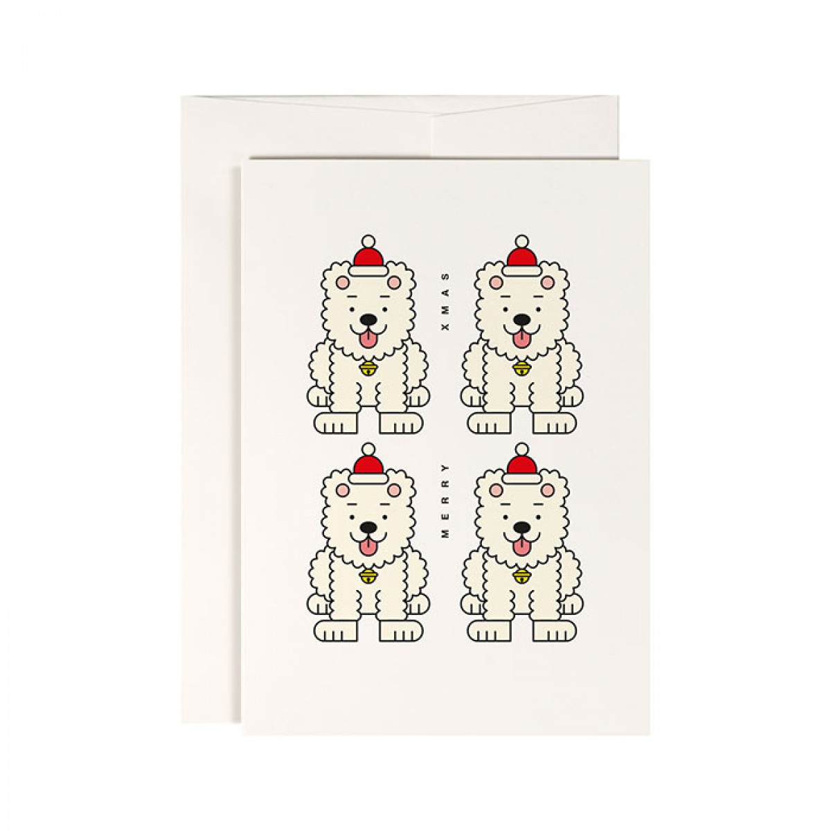 redfries frizzy xmas – 4 Stück Weihnachtskarten