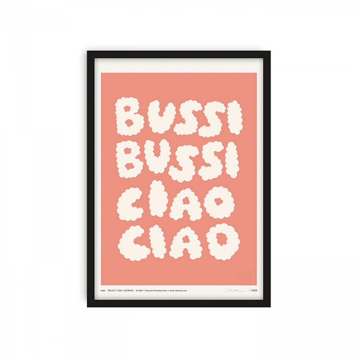 redfries bussi ciao salmon – Kunstdruck DIN A4