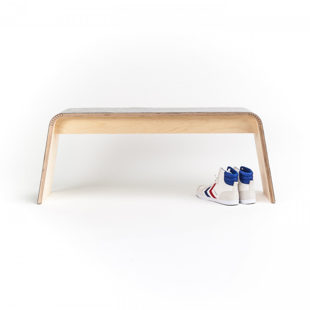 STADIG.stubenbank 115cm Design Sitzbank aus Holz mit Wollfilz