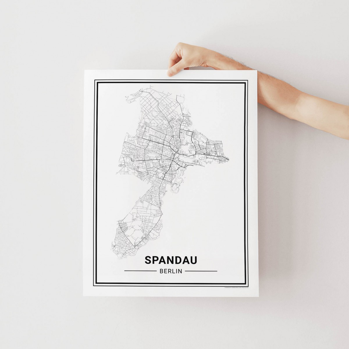 BERLIN Spandau Poster Stadtplan von Skanemarie
