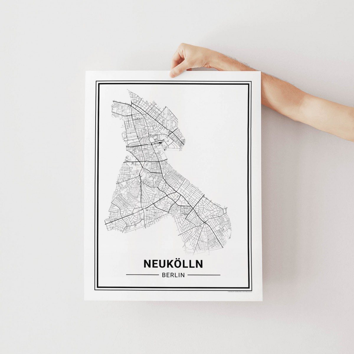 BERLIN Neukölln Poster Stadtplan von Skanemarie