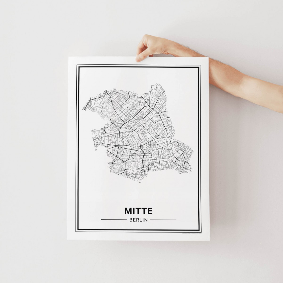 BERLIN Mitte Poster Stadtplan von Skanemarie