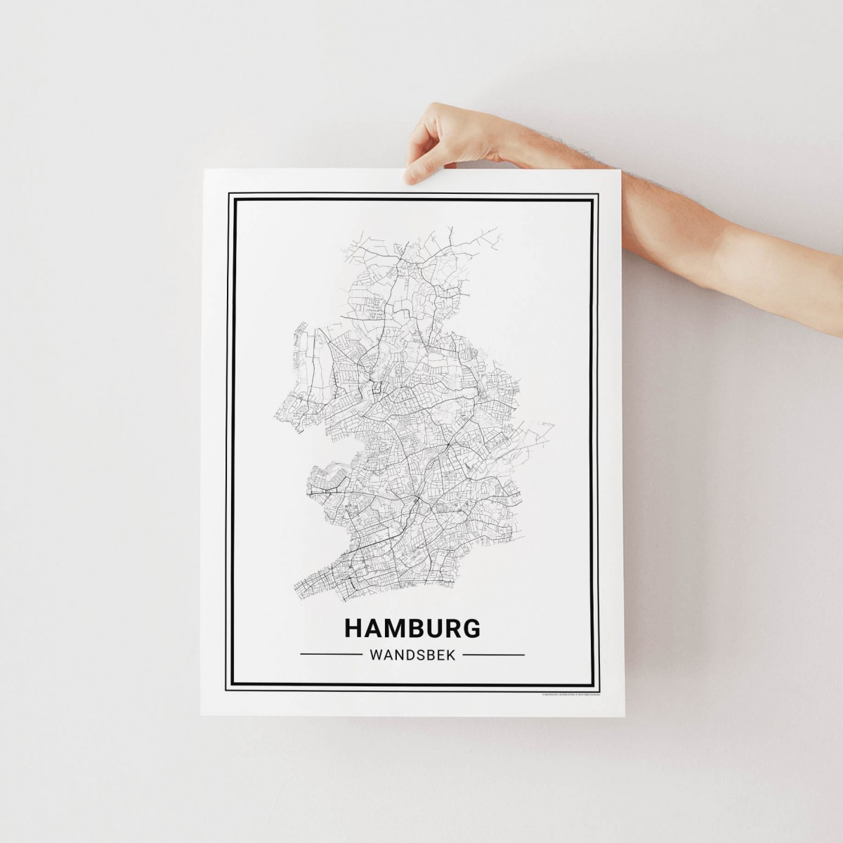 HAMBURG Wandsbek Poster Stadtplan von Skanemarie
