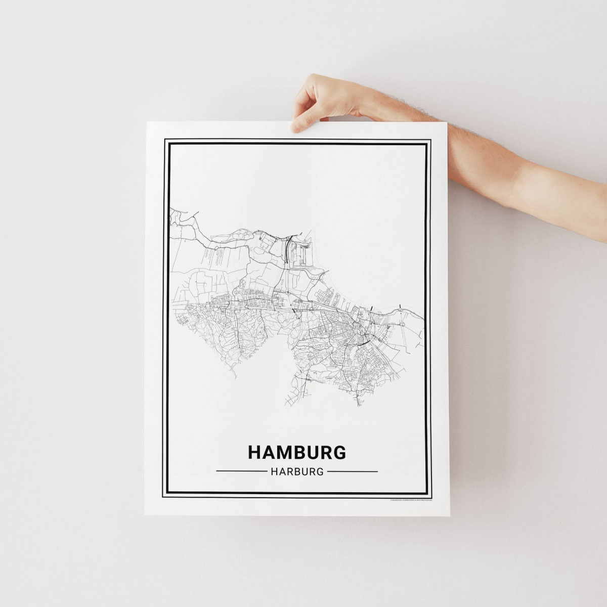 HAMBURG Harburg Poster Stadtplan von Skanemarie