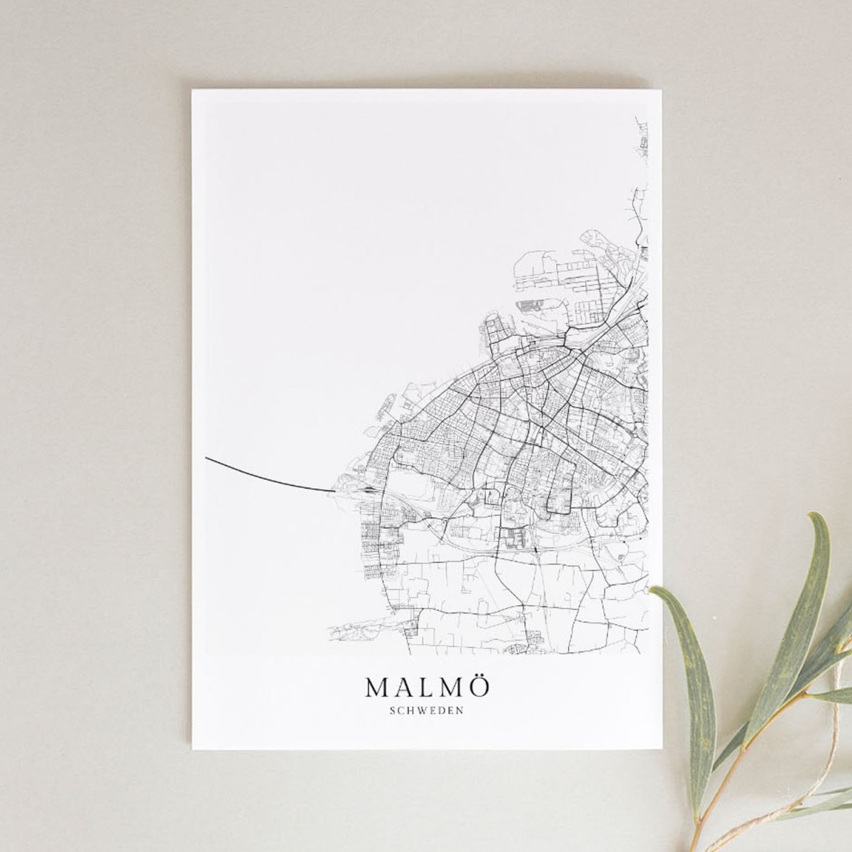MALMÖ als hochwertiges Poster im skandinavischen Stil von Skanemarie
