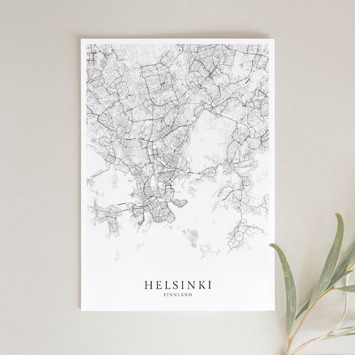 HELSINKI als hochwertiges Poster im skandinavischen Stil von Skanemarie