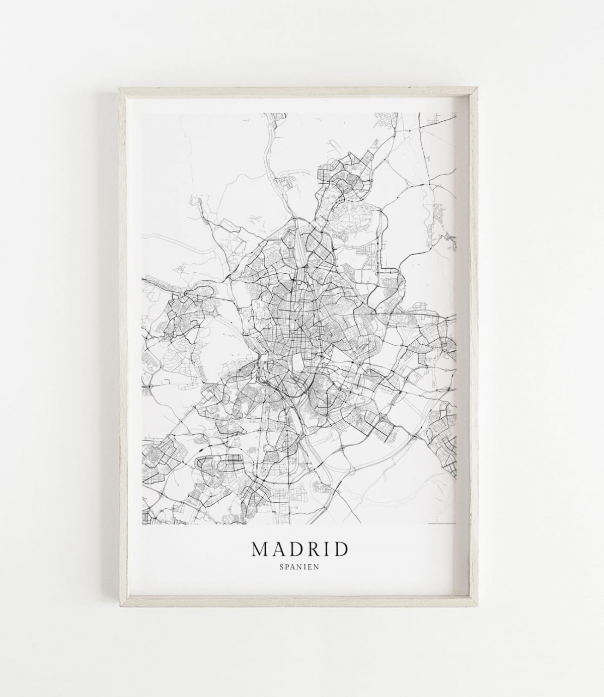 Karte MADRID als Print im skandinavischen Stil von Skanemarie 