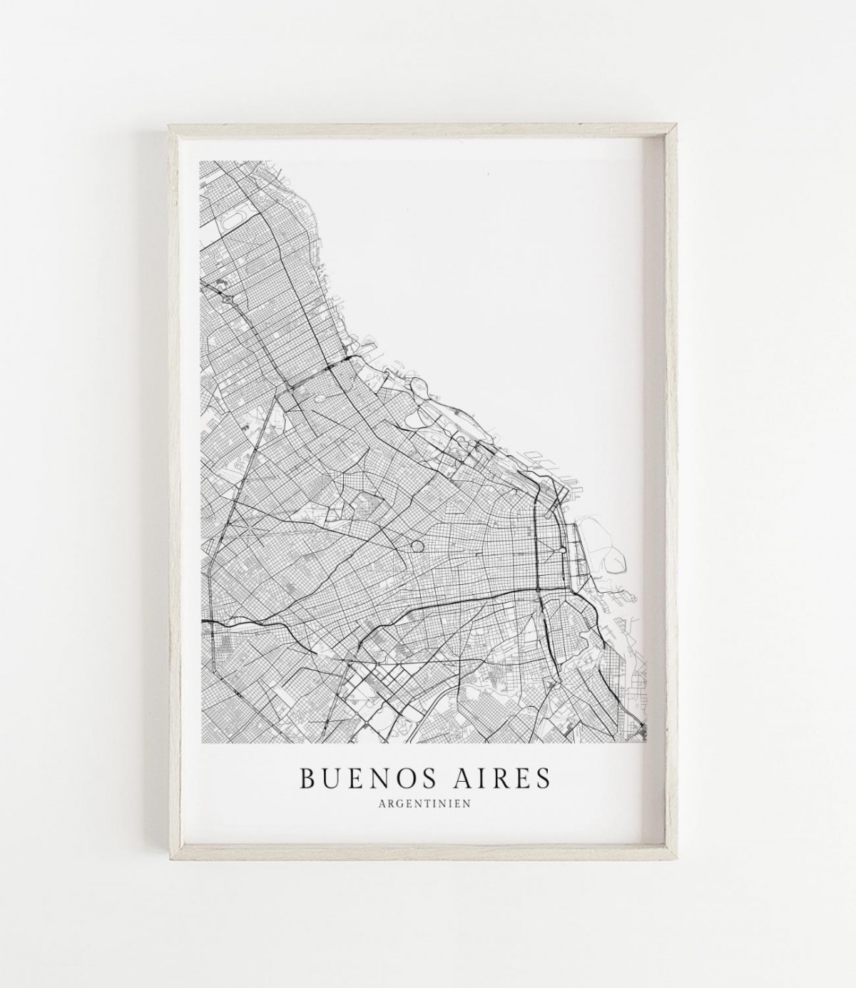 Karte BUENOS AIRES als Print von Skanemarie