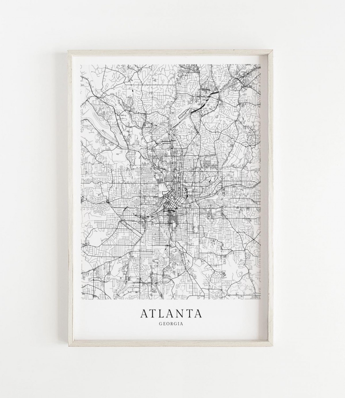 Karte ATLANTA als Poster im skandinavischen Stil von Skanemarie 