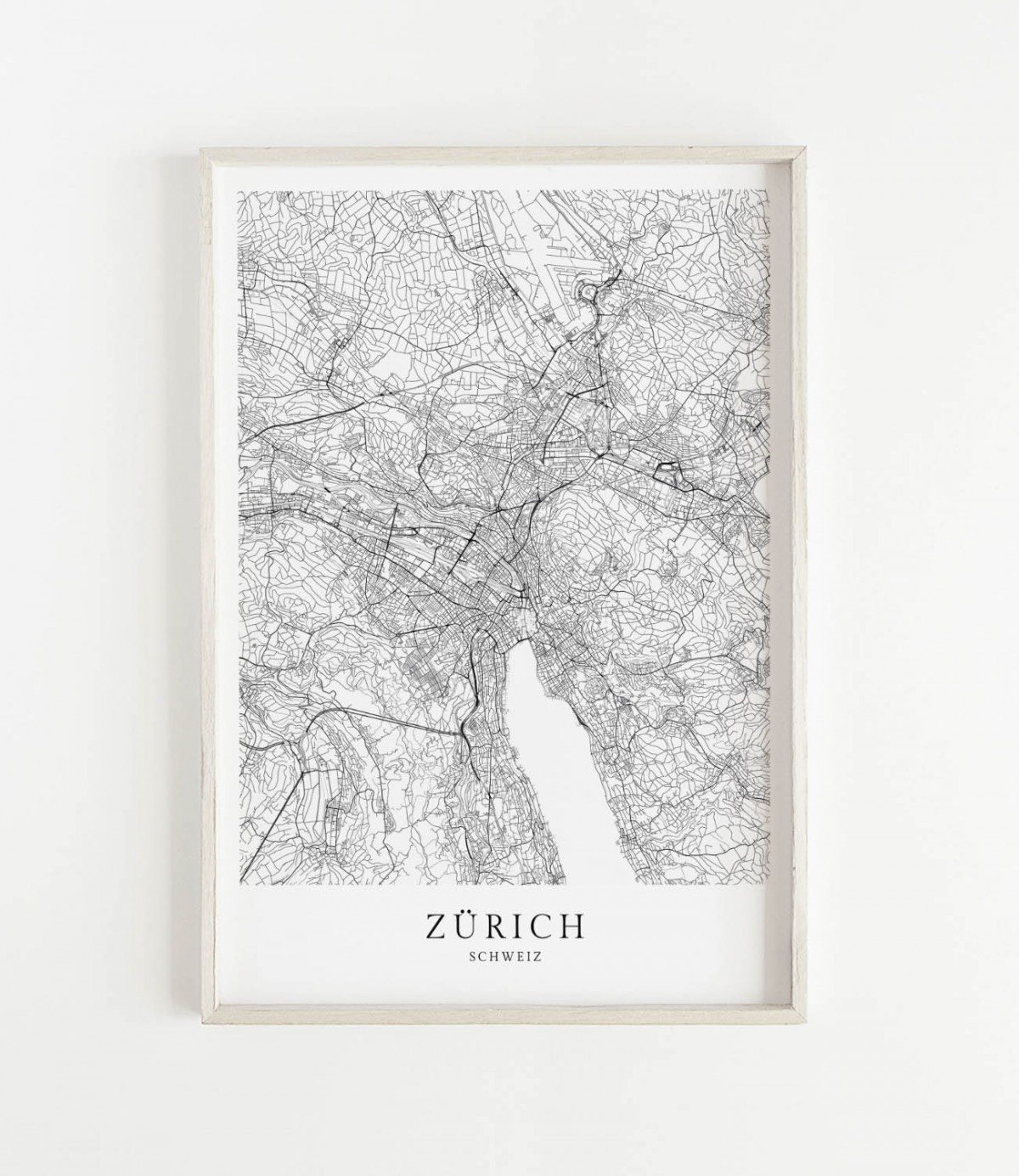 ZÜRICH als hochwertiges Poster im skandinavischen Stil von Skanemarie