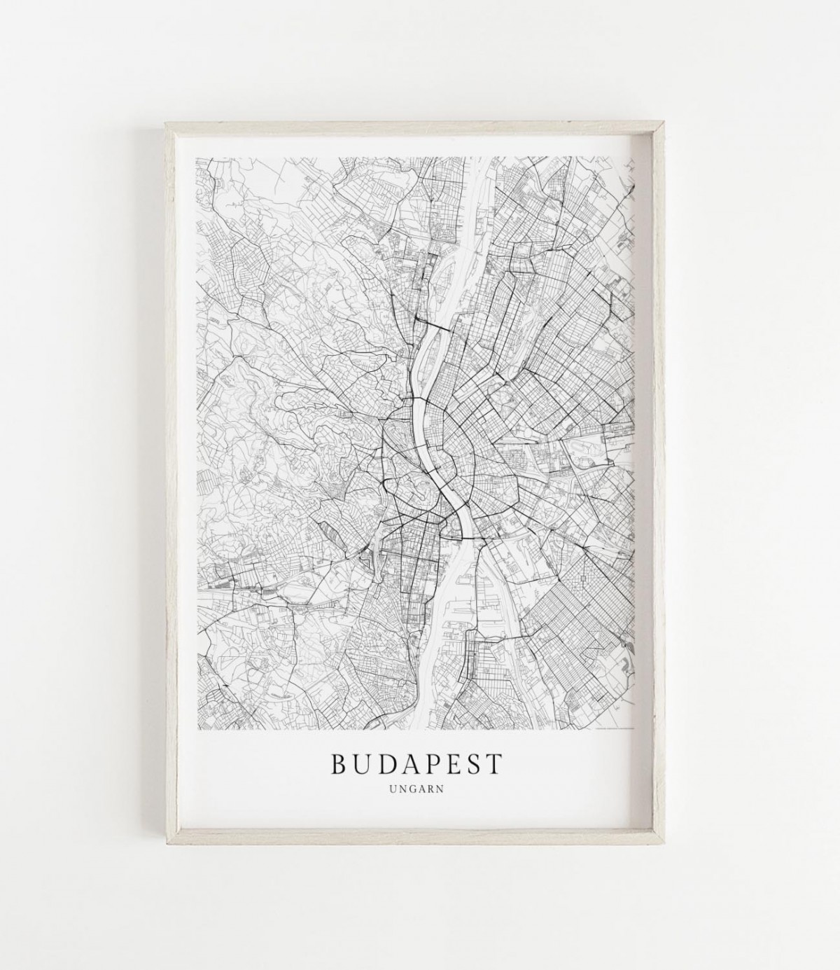 BUDAPEST als hochwertiges Poster im skandinavischen Stil von Skanemarie